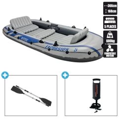 Magasin De Kayaks -Magasin De Kayaks bateau gonflable intex excursion 5 2 avirons gonfleur 1