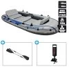 BATEAU GONFLABLE INTEX EXCURSION 5 + 2 AVIRONS + GONFLEUR -Magasin De Kayaks bateau gonflable intex excursion 5 2 avirons gonfleur