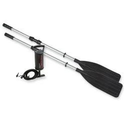 BATEAU GONFLABLE INTEX EXCURSION 5 + 2 AVIRONS + GONFLEUR -Magasin De Kayaks bateau gonflable intex excursion 5 2 avirons gonfleur 5