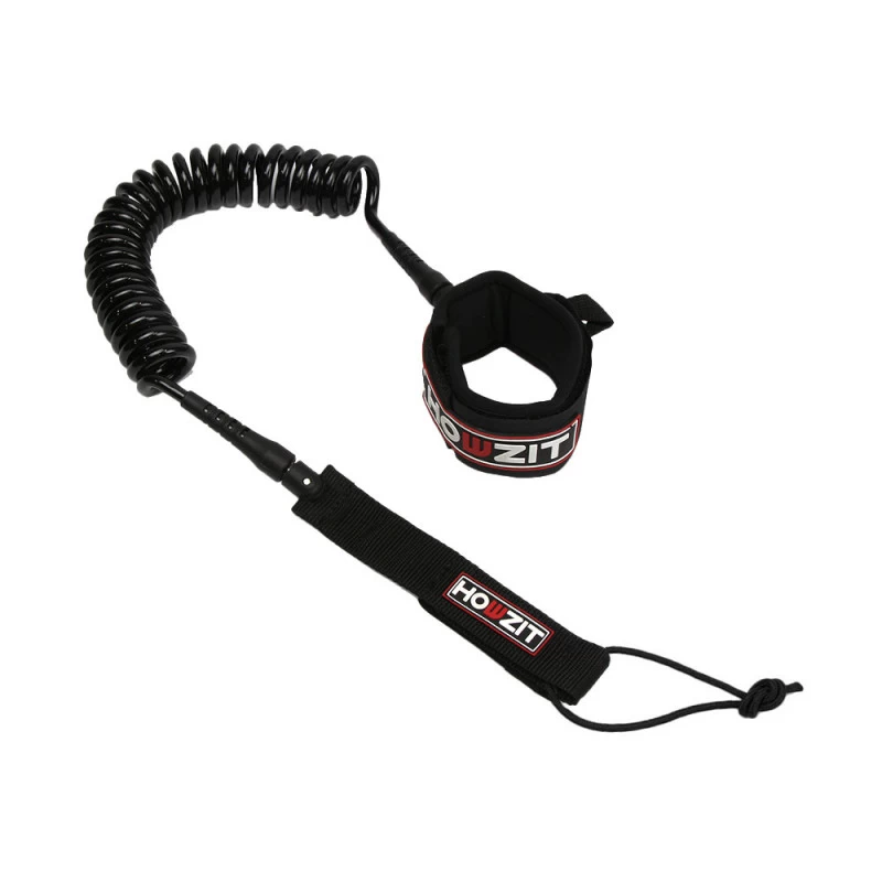 LEASH DE SUP HOWZIT COIL NOIR 9' 3 LEASH DE SUP HOWZIT COIL NOIR 9'