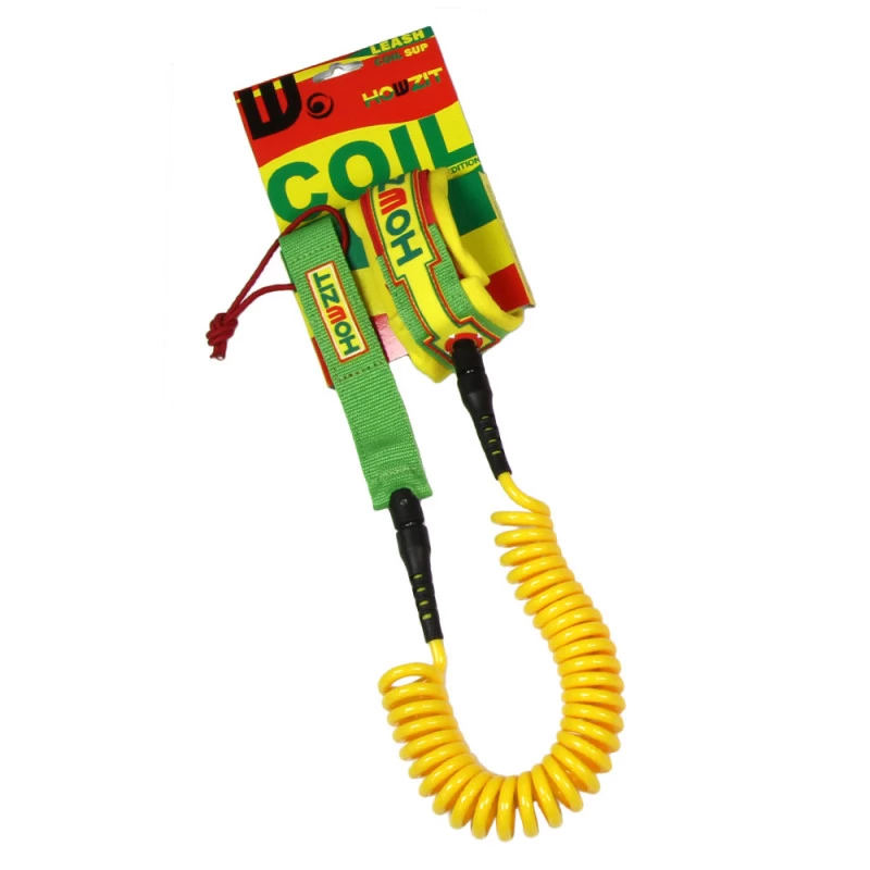 LEASH DE SUP HOWZIT COIL RASTA 9' 7 LEASH DE SUP HOWZIT COIL RASTA 9' – Image 5