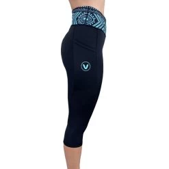 Leggings 3/4 ActiV Noir Gris Femme VAIKOBI -Magasin De Kayaks leggings 3 4 activ noir gris femme vaikobi 2