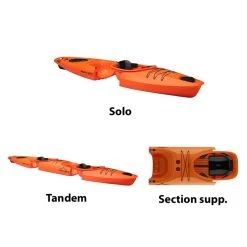 SECTION SUPPLEMENTAIRE POINT 65°N AIRSEAT MARTINI GTX ORANGE -Magasin De Kayaks section supplementaire point 65n airseat martini gtx orange 3