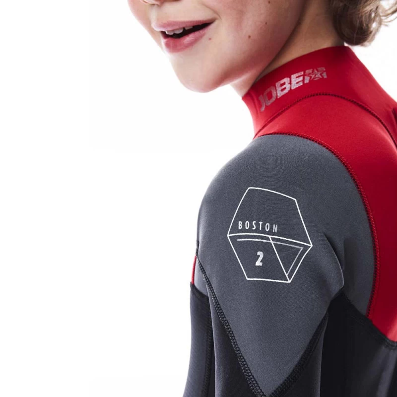SHORTY JOBE BOSTON 2MM ENFANT BACKZIP ROUGE M 6 SHORTY JOBE BOSTON 2MM ENFANT BACKZIP ROUGE M – Image 4