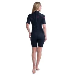 SHORTY JOBE SAVANNAH 2MM POUR FEMME BACKZIP NOIR ROSE -Magasin De Kayaks shorty jobe savannah 2mm pour femme backzip noir rose 2
