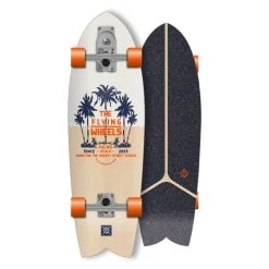 SURFSKATE FLYING WHEELS PALMS GREY 32"